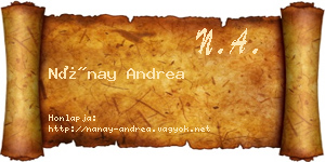 Nánay Andrea névjegykártya